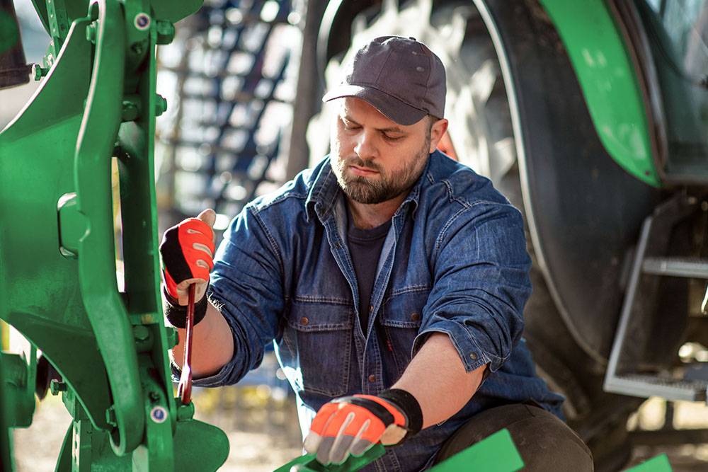 Working man with wrench