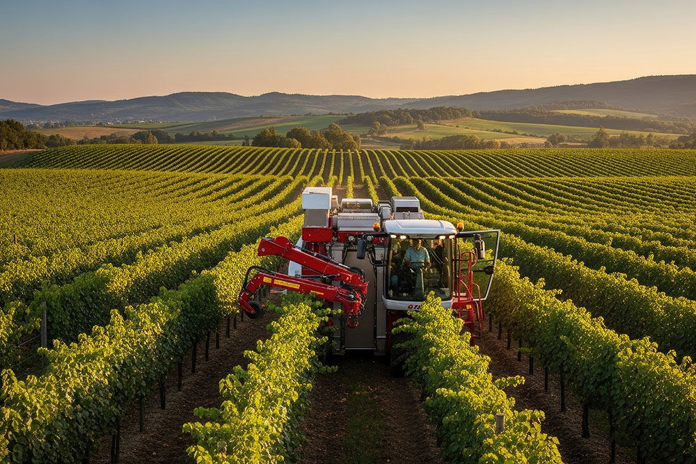 Harvesting machinery for the grape harvest Agricultural machinery